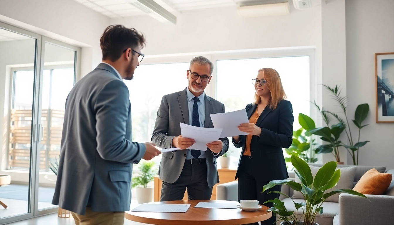 Immobilienmakler Frankfurt Eckenheim berät Kunden in modernem Büro mit freundlichem Ambiente.
