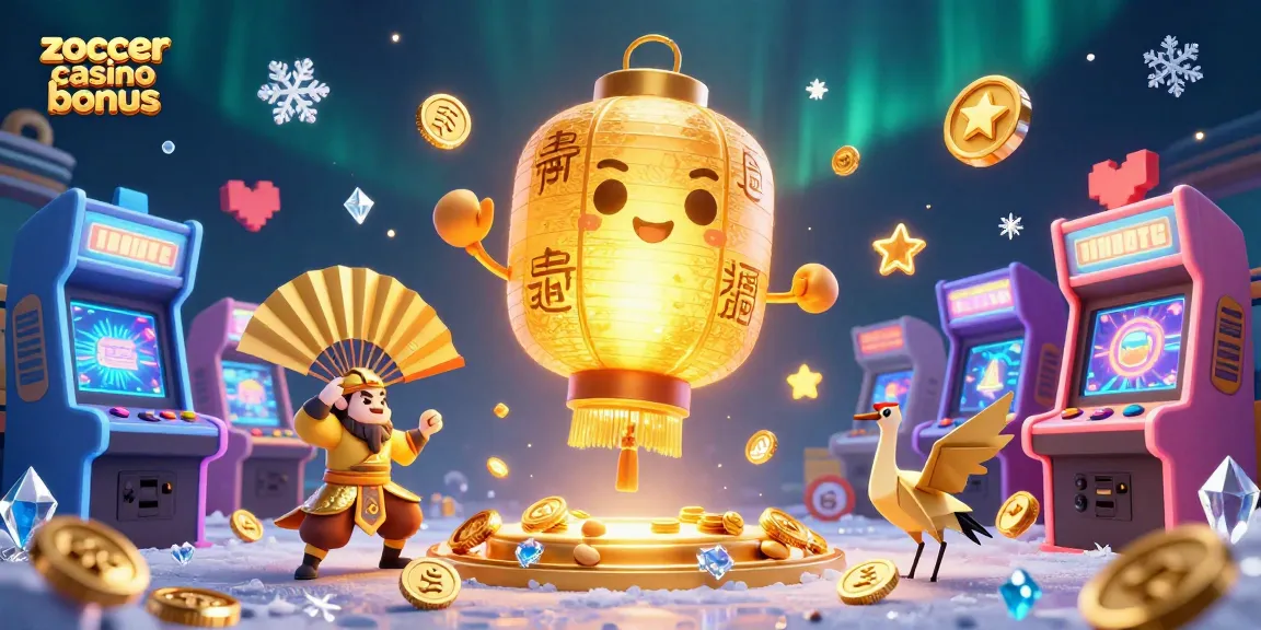 Experience the excitement of winning big with Zoccer Casino bonus featuring colorful elements in a vibrant casino scene.