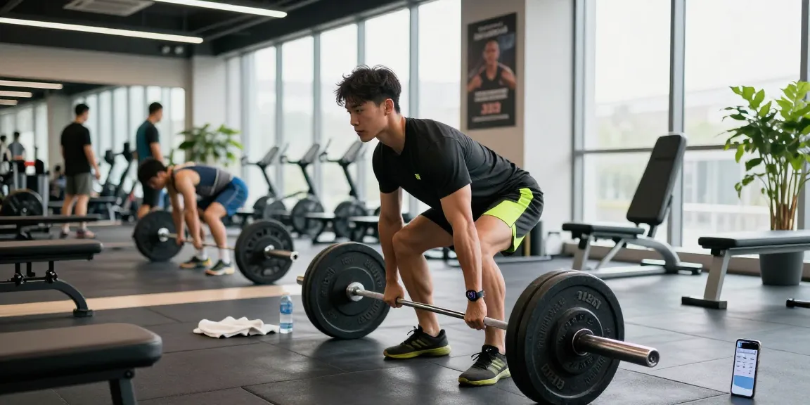 Anabole Steroide im Steroidshop: Athlet beim Gewichtheben im modernen Fitnessstudio.