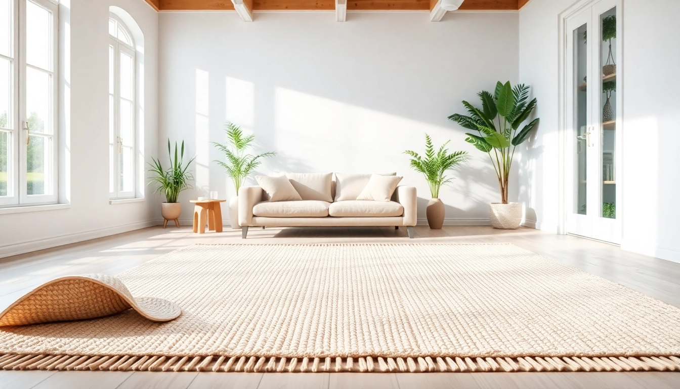 Nagermatte in einem hellen Raum mit stilvollem Sofa und entspannender Atmosphäre