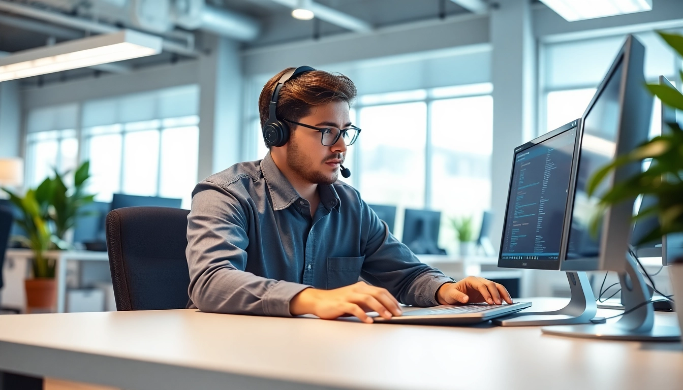 Effiziente IT Support-Dienstleistungen zur Problemloesung in einem modernen Buero.