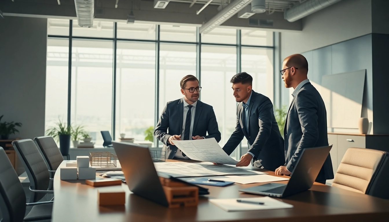 Headhunter Ingenieure bei einer Besprechung in einem modernen Büro.