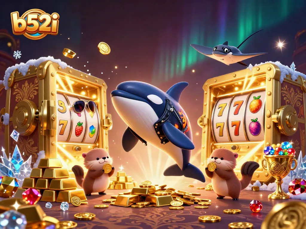 B52i enhances gameplay with a vibrant scene featuring detailed casino elements and playful sea creatures.