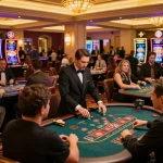 Players enjoying immersive gaming experiences at F168 casino, showcasing vibrant tables and excitement.