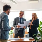 Immobilienmakler Frankfurt Eckenheim berät Kunden in modernem Büro mit freundlichem Ambiente.