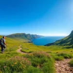 Dingle Way Fernwanderweg mit atemberaubenden Trekkingpanoramen in irischer Natur.