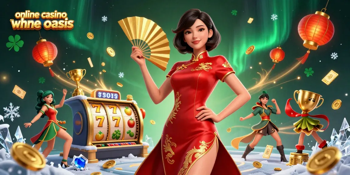Experience the excitement of an online casino ohne oasis with a stunning illustration showcasing vibrant gaming elements and characters.