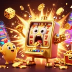 Experience the zoccer casino willkommensbonus with jubilant slot machines hitting jackpots and celebrating!